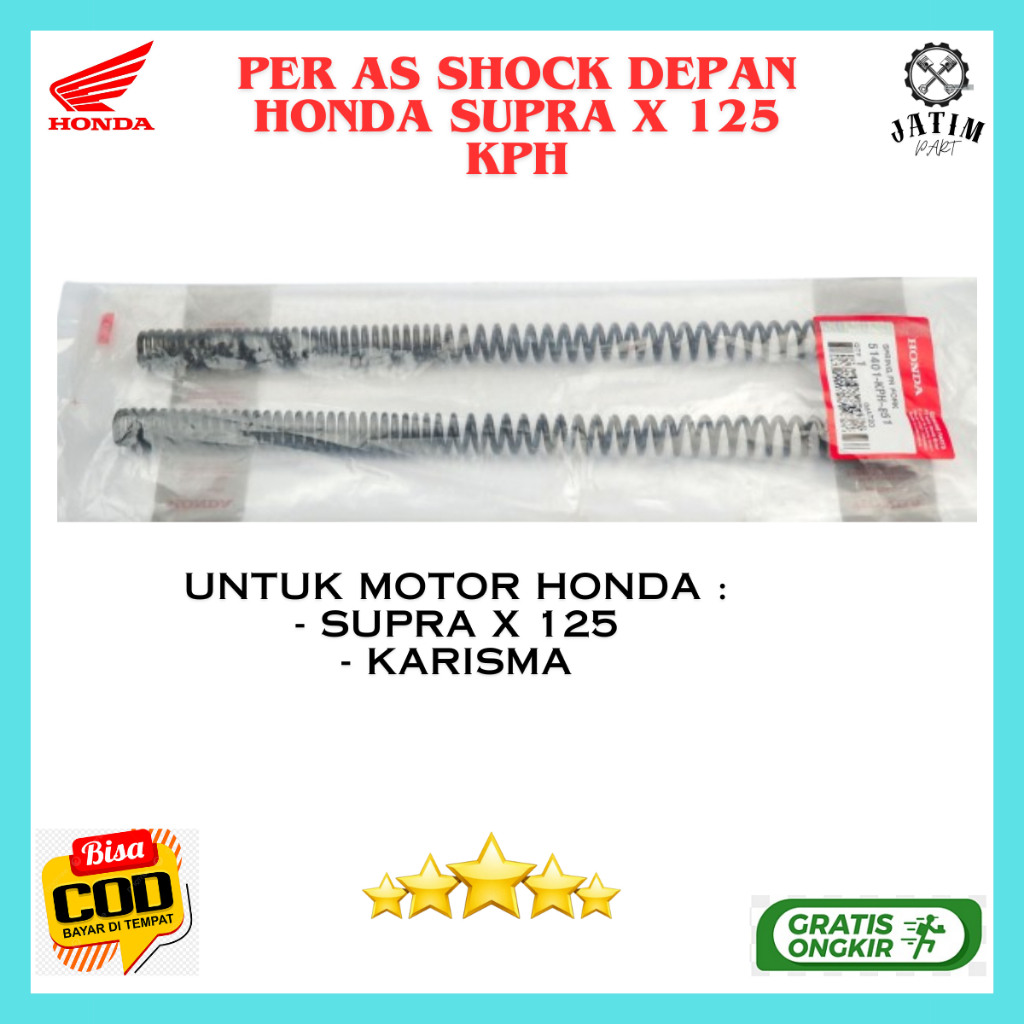 Per Shock Depan Supra X 125 Ori / Per Shock Honda Karisma Asli Bawaan Motor - 51401-KPH-851