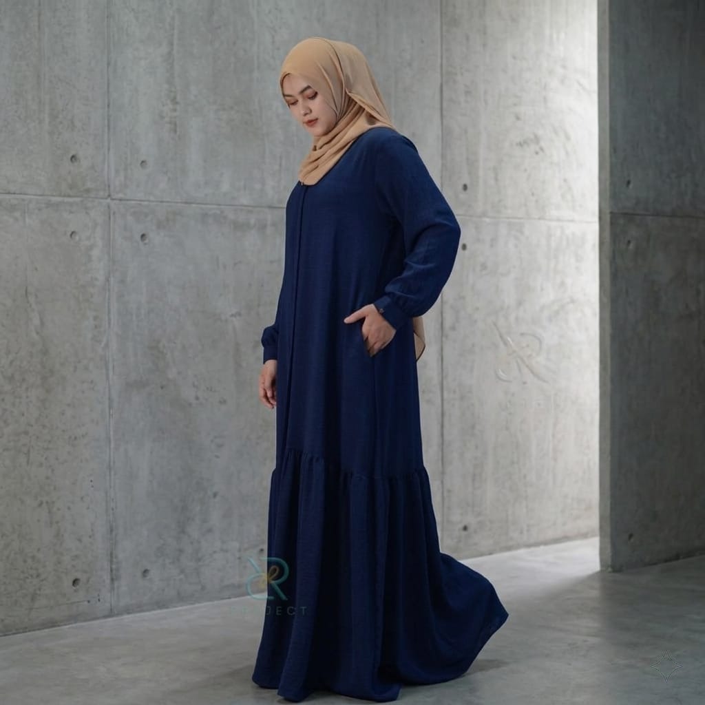 sunnah store - gamis jumbo wanita terbaru XL-XXL LD 120 bahan crinkle airflow