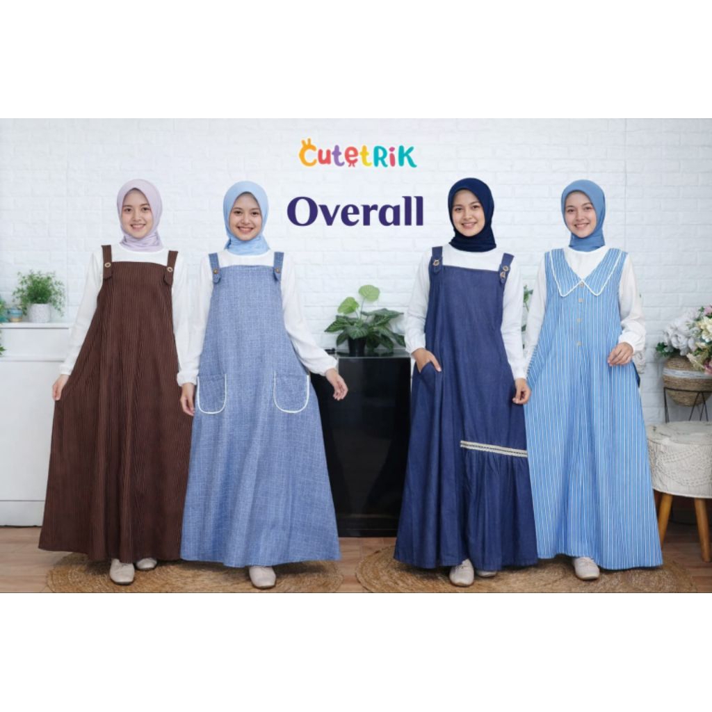 Rumah Gamis Anak/Cutetrik Overall anak remaja/Cutetrik Overall Kekinian/Cutetrik Overall terbaru/Cut