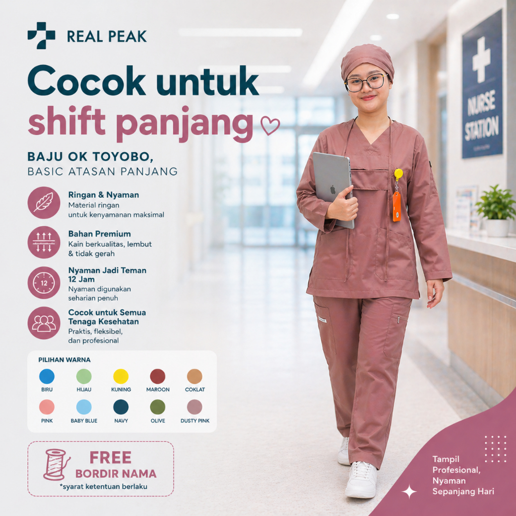 REALPEAK -  Doctor Scrub's Atasan Baju OK Panjang
