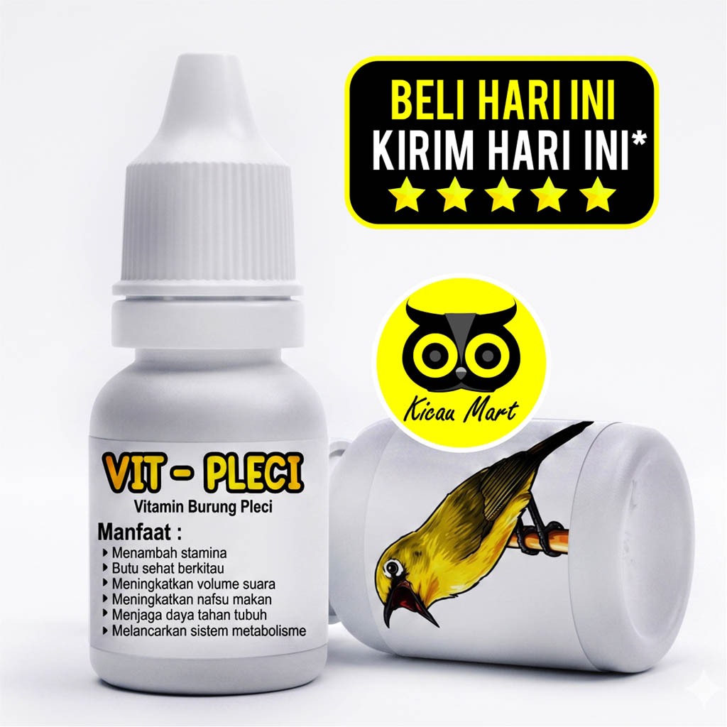 KICAU MART VIT PLECI Vitamin Harian Lomba Penggacor Burung Pleci Auto Nembak Ngalas Plong Gacor Kris