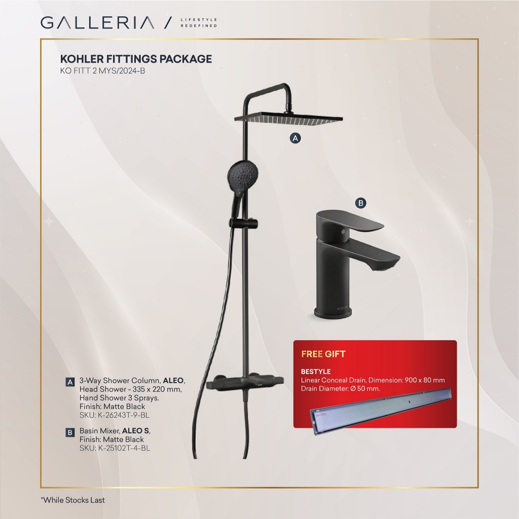 Kohler Aleo Black Fittings / Kohler Paket Shower Aleo