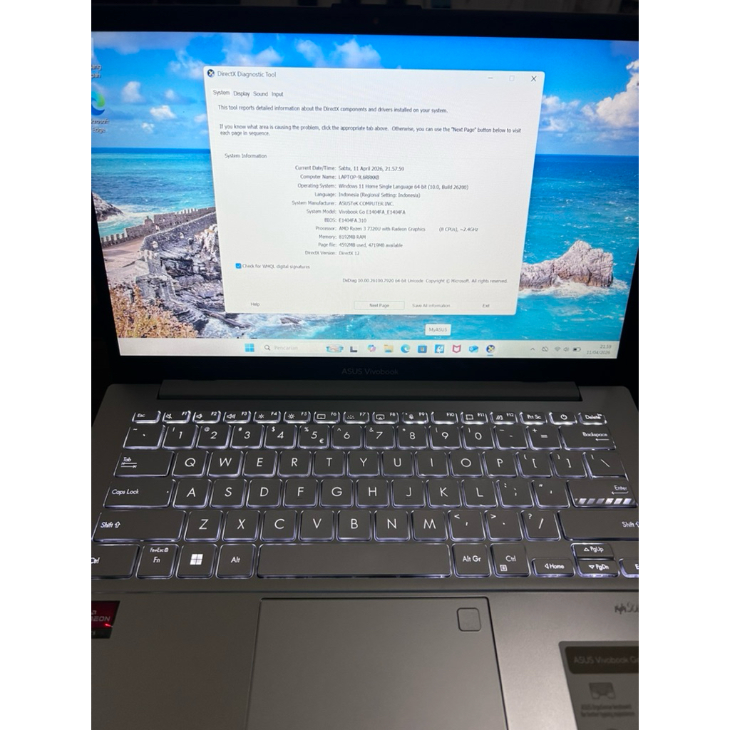 laptop asus vivobook