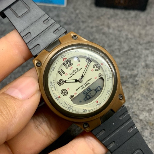 Jam Tangan Casio AW80 AnaDigi TeleMemo Dual Time Second