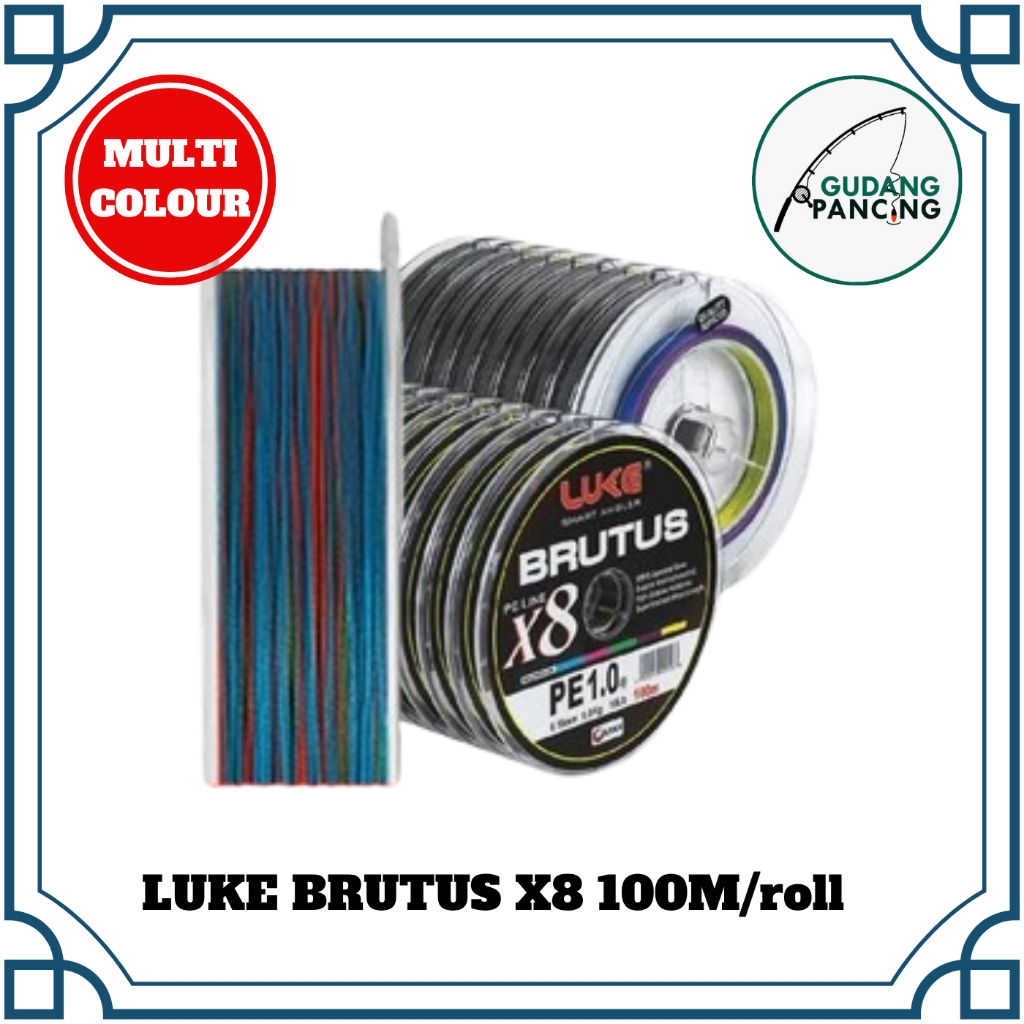 Senar Pancing PE Luke Brutus X8 100M - Multicolor