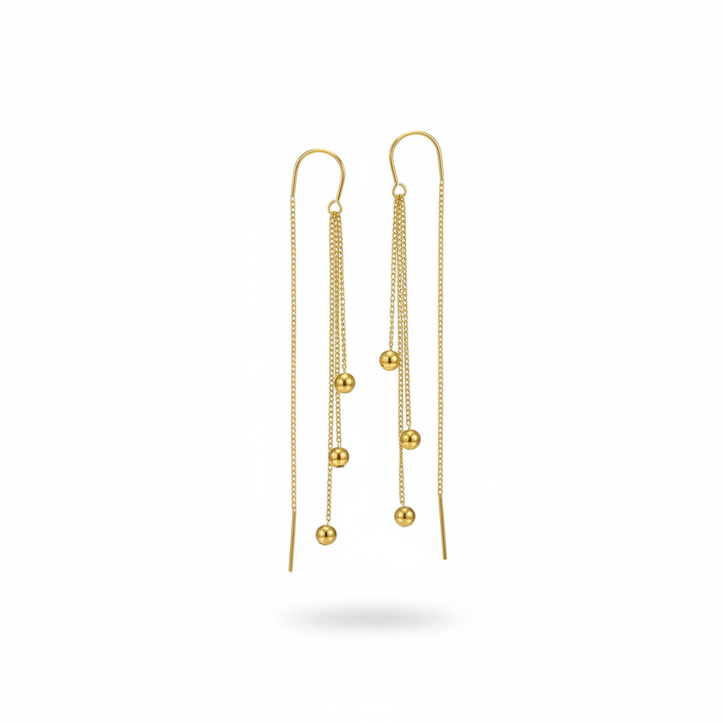 Anting Serut Rumbai Boba Panjang / Anting Gantung Wanita Model Korea Terbaru