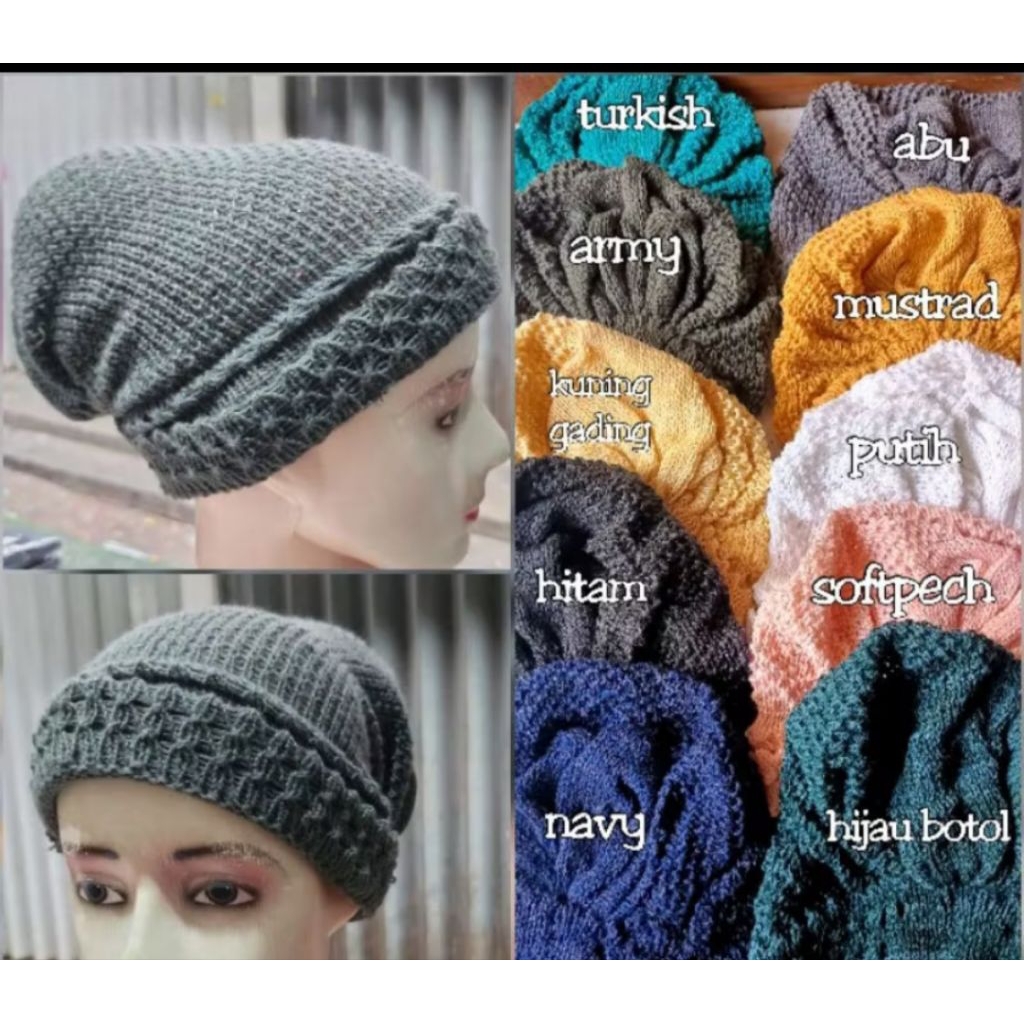 KUPLUK RAJUT NENEK/TOPI RAJUT
