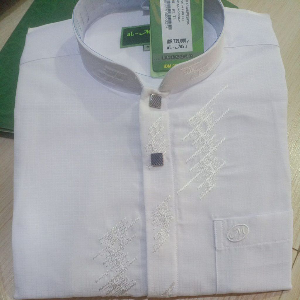 baju Koko Al mia mt  lengan pendek baju Koko Al mia