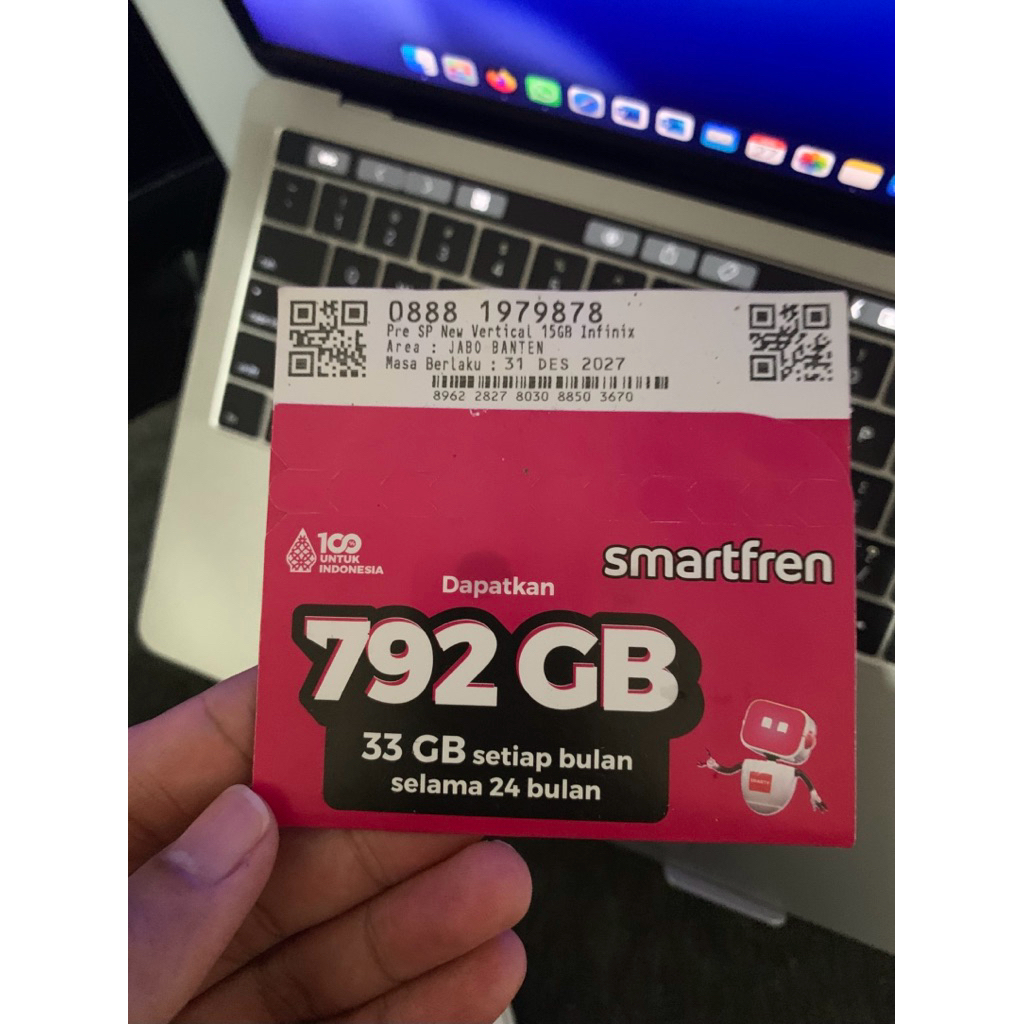 Perdana Smartfren Cantik 11 digit FREE 792GB NEW