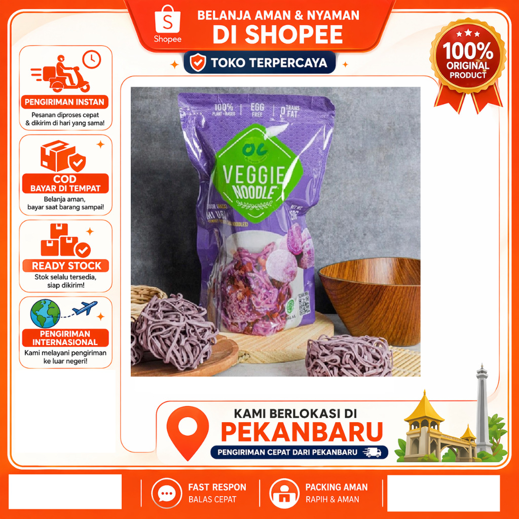 [SDW] pekanbaru/250 Gram Organic Center Mie Ubi Ungu