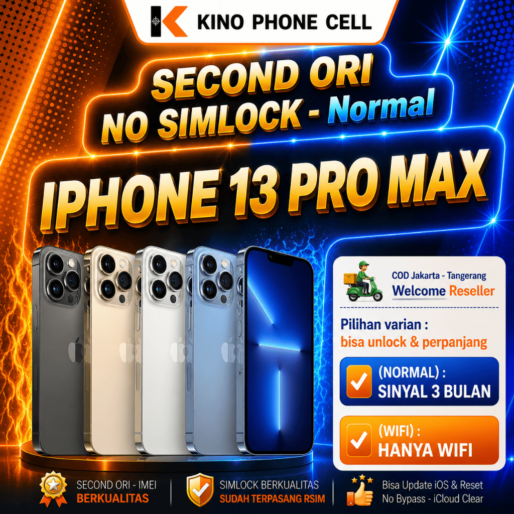 IPHONE 13 PRO & 13 PROMAX Second Normal 13 Pro Max 128GB 256GB 512GB inter Bekas KinoPhoneCell