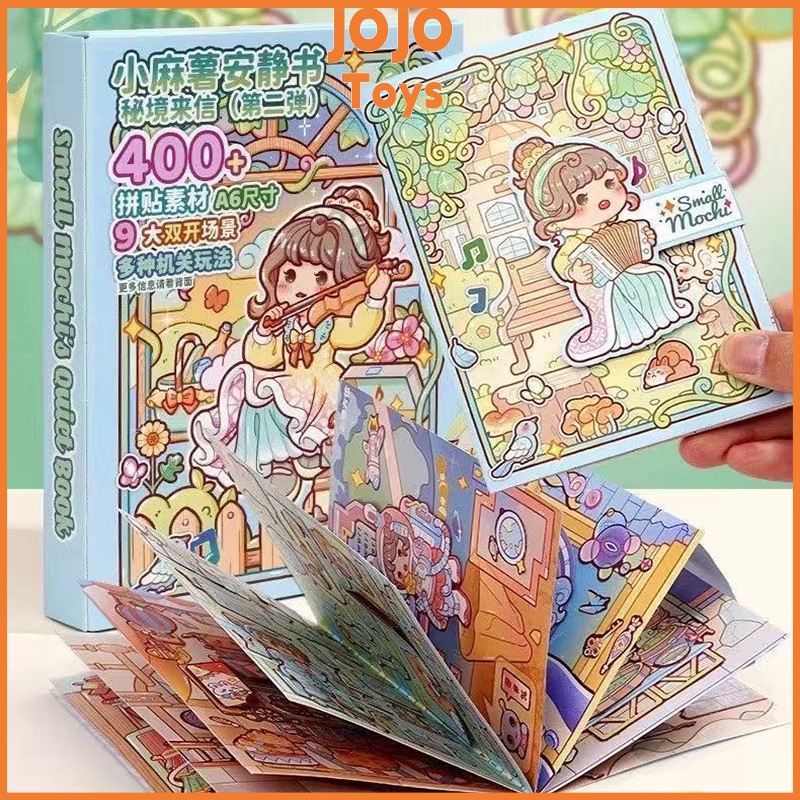 JOJO Buku Tenang Mochi Kecil Buku Sibuk Buku Stiker Quiet Book Small Mochi Buku Aktivitas Stiker Edu