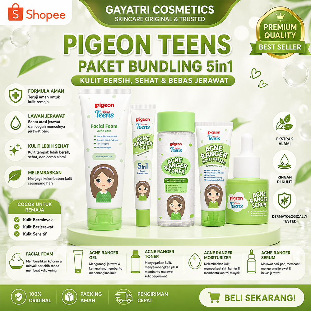 Pigeon Teens Paket Lengkap Kulit Berjerawat 5in1