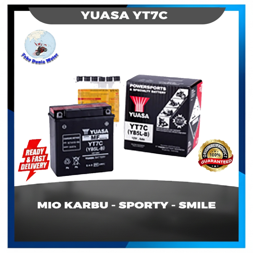 AKI MOTOR MIO KARBU, MIO SPORTY, MIO SMILE, VEGA ZR, FIZ R YT7C YUASA ORI MF