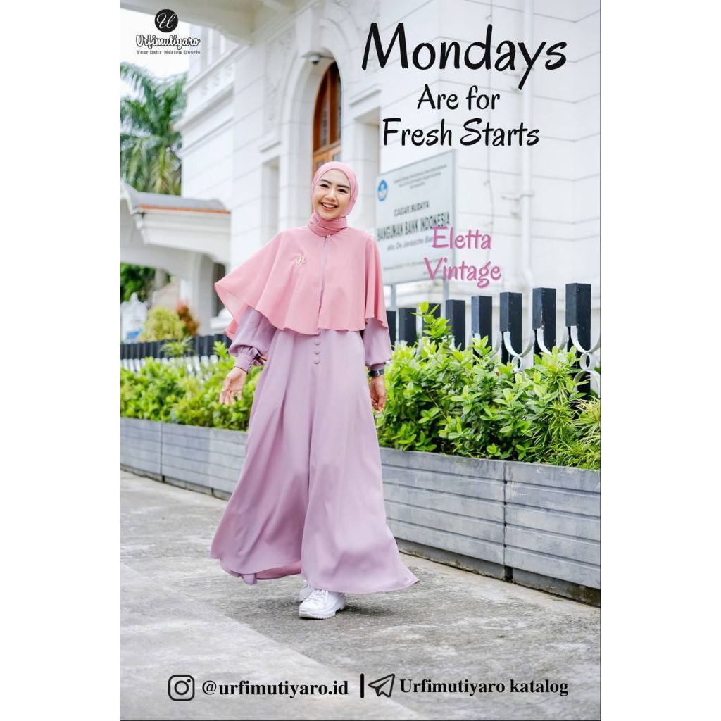 Eletta Dress Set, Dress with Cape by urfimutiyaro.id