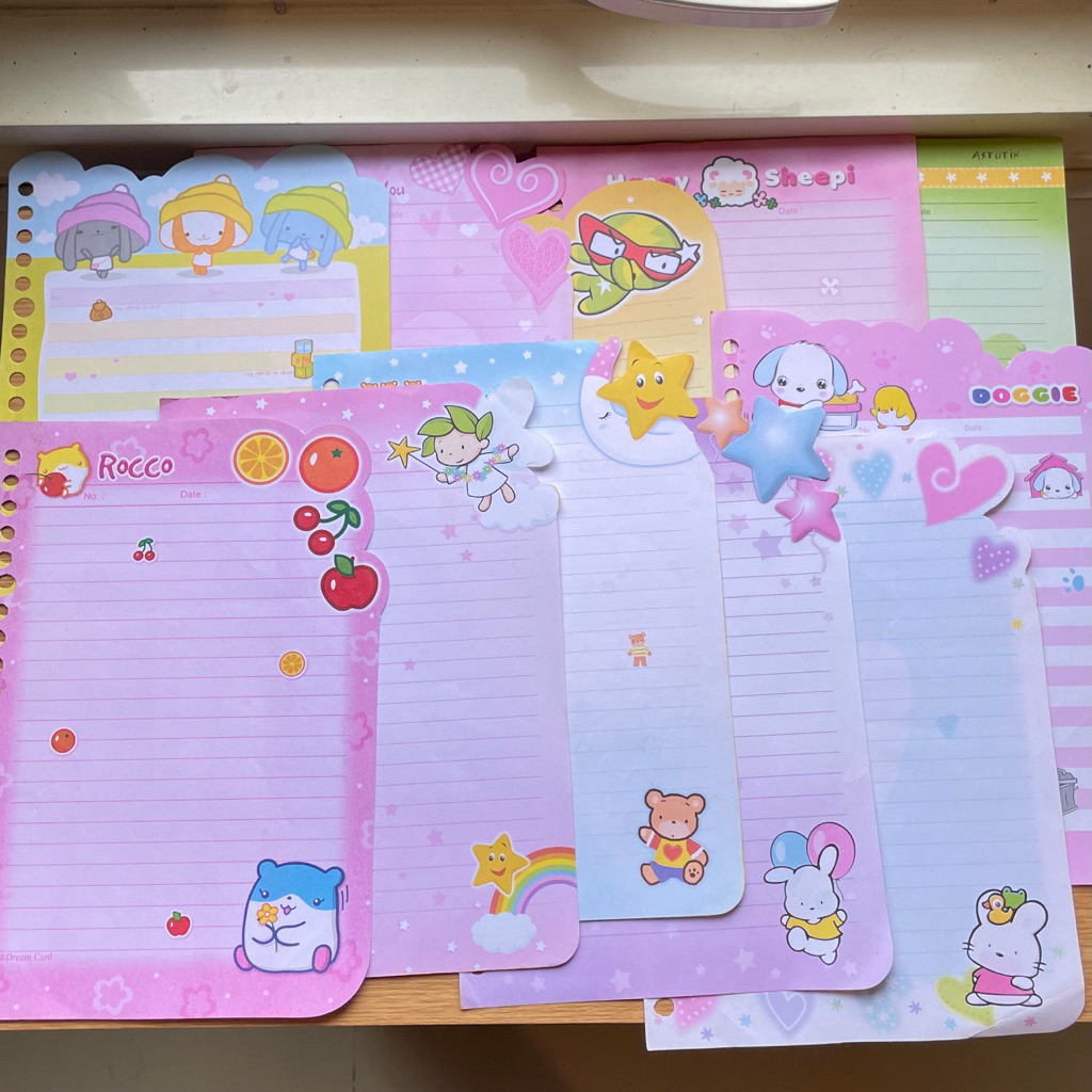 Set Isi Kertas Orji Binder Dream Card Kiddy Loose Leaf Bukan Harvest Original Vintage Jadul Memo Not