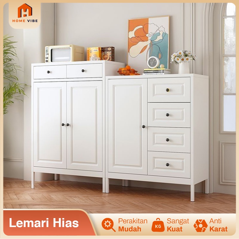 Lemari Kabinet Dapur Bufet Lemari Hias Ruang Tamu Aesthetic Kabinet Penyimpanan Multifungsi