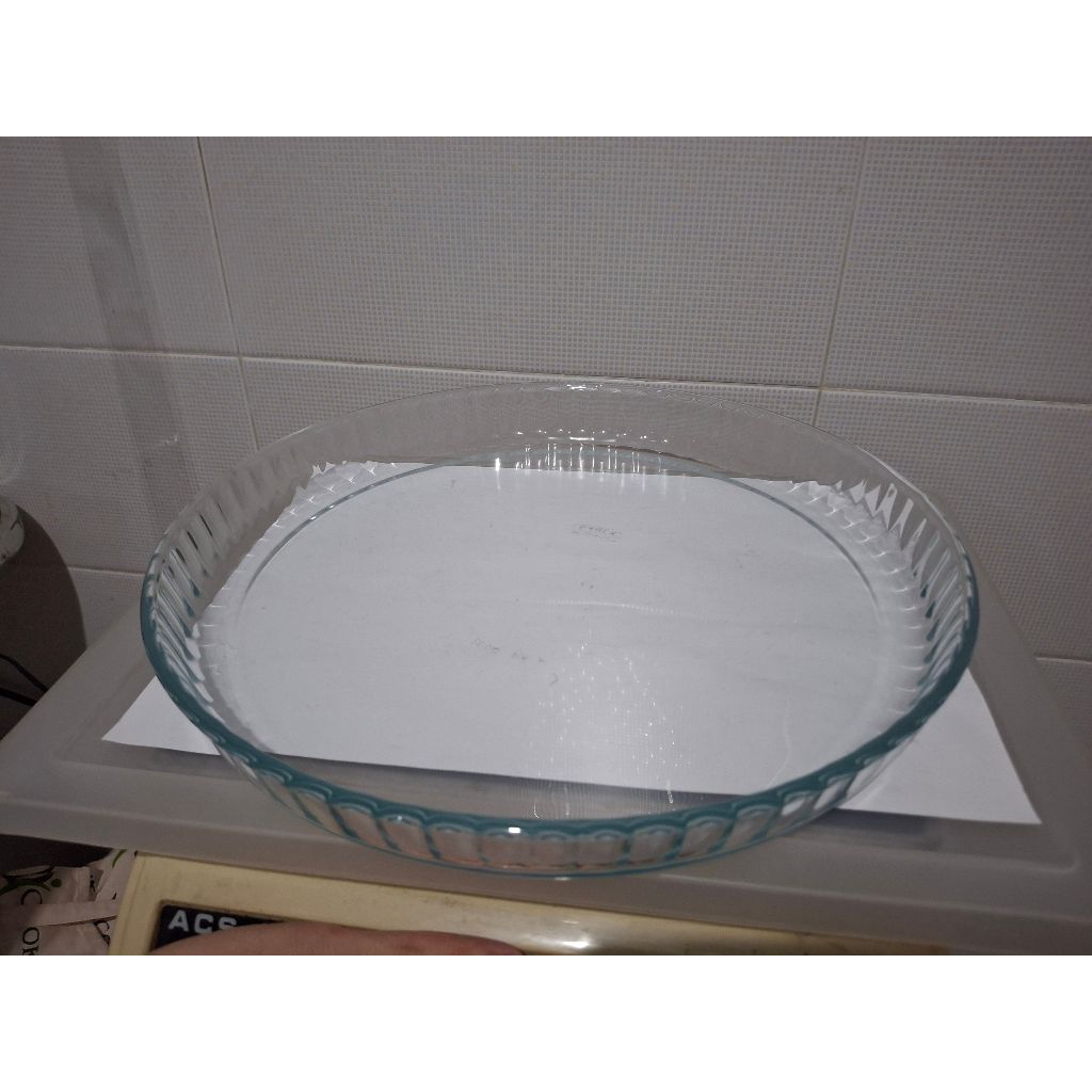 Pyrex Tart/Flan Mold Pie/Quiche Dish, vintage, piring pai