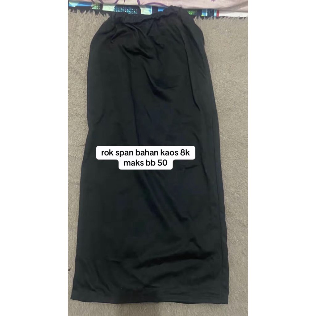 rok span bahan kaos