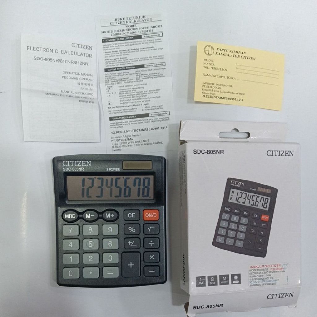 Kalkulator Citizen Desktop Citizen SDC-805NR Original Citizen