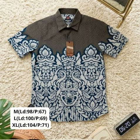 KEMEJA COWOK DAMOR MOTIF PENDEK ORIGINAL