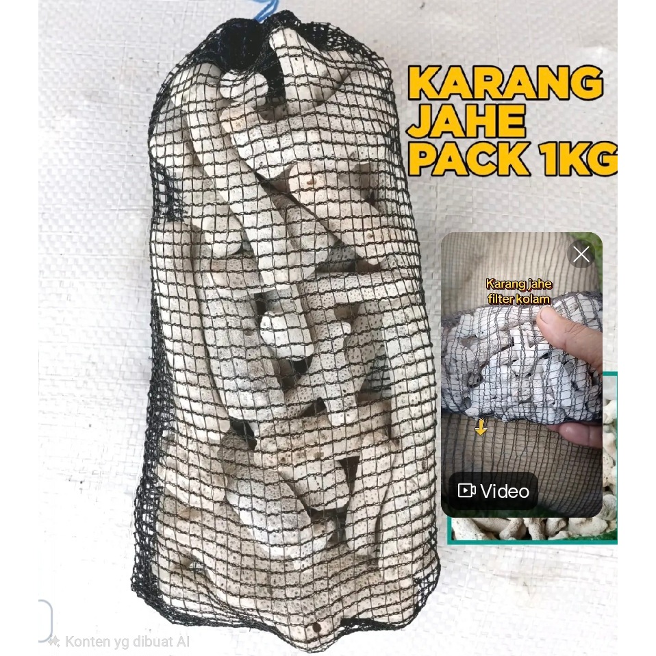Karang jahe 5kg media filter  kolam koi filter aquarium ph kolam koi