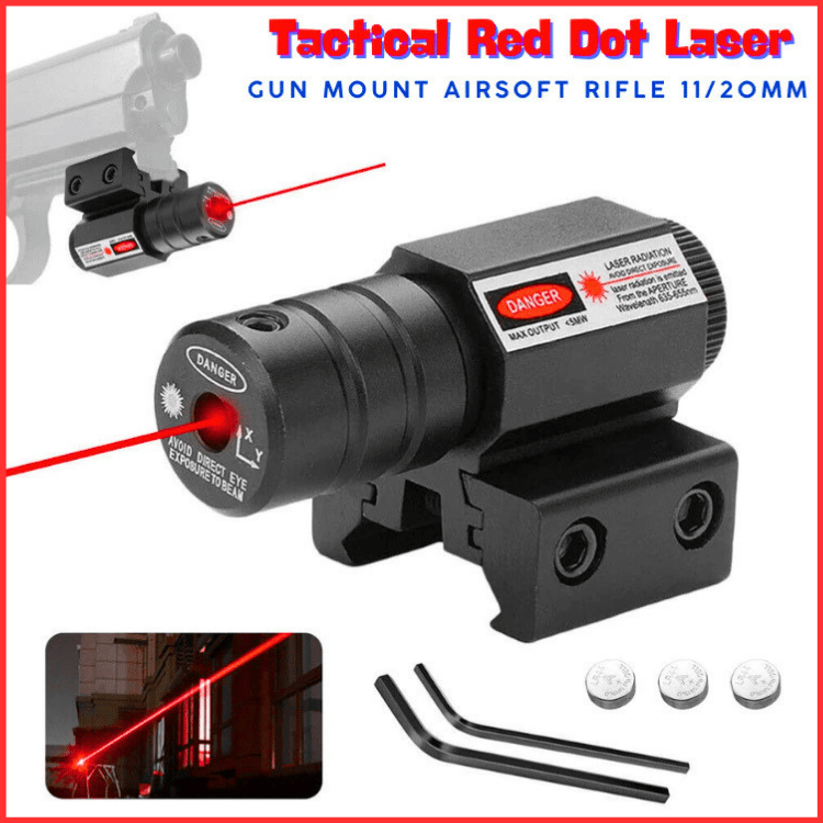 ORI TaffLED Kekeran Laser Senapan Mini Merah Tembak Jarak Jauh Berburu Siang Malam 11/20mm HJ11