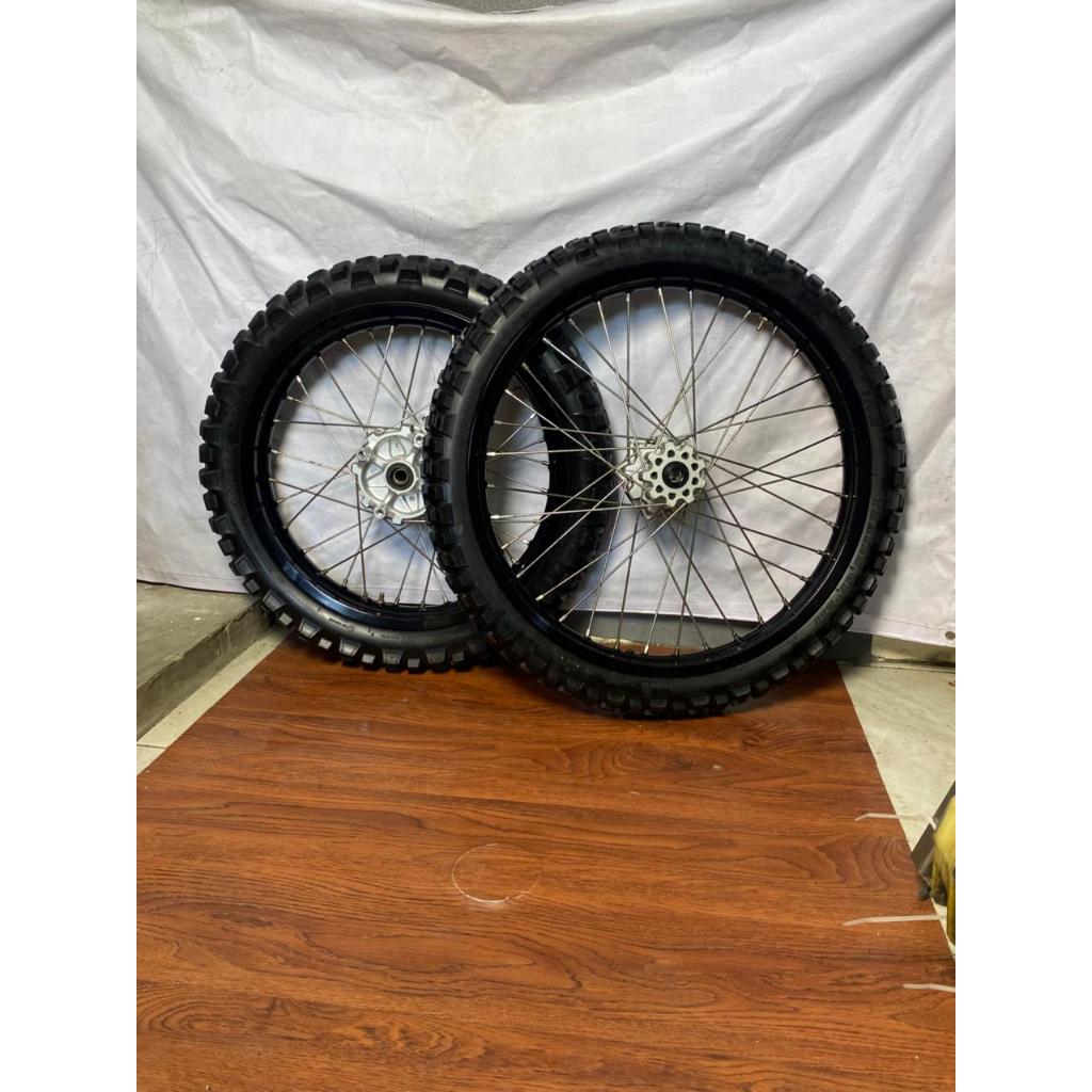 Roda Velg Original CRF 150 Ukur 18/21 -Ban trabas depan belakang