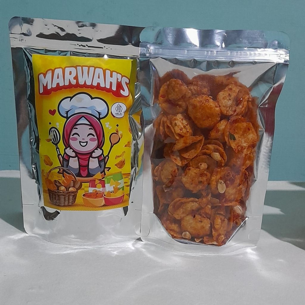 keripik pedas opak pedas manis