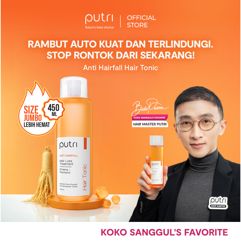 [PRODUK TERLARIS] Putri Anti Hairfall Hair Tonic 450mL | Anti Rambut Rontok, Hair Loss | Tonik Rambu