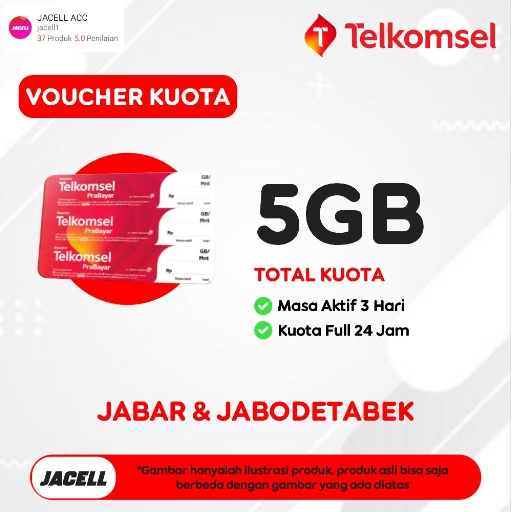 VOUCHER TELKOMSEL 5GB 3HARI