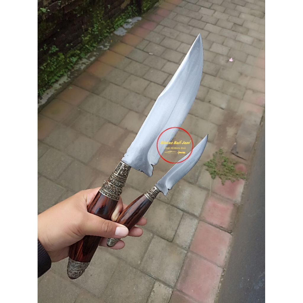 pisau bendo bali set seselet / pisau serbaguna / pisau dapur / pisau bali / pisau super / seselet uk