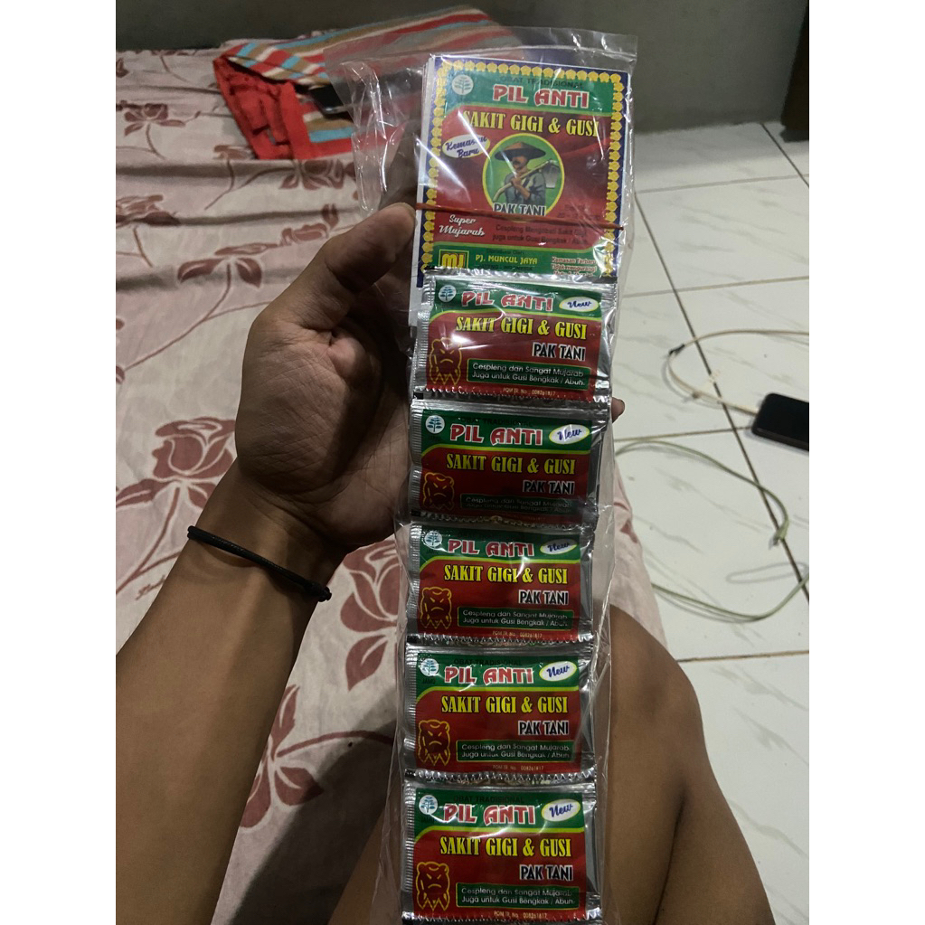 kapsul sakit gigi cap pak tani  original
