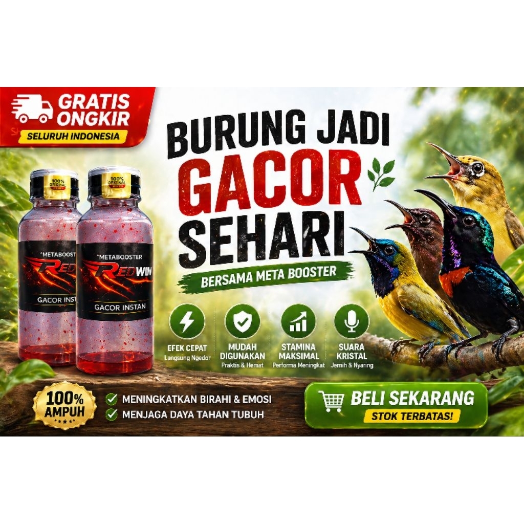 METABOOSTER RED WIN vitamin burung pleci sogon doping pleci dosis kamisama dextro power crystal