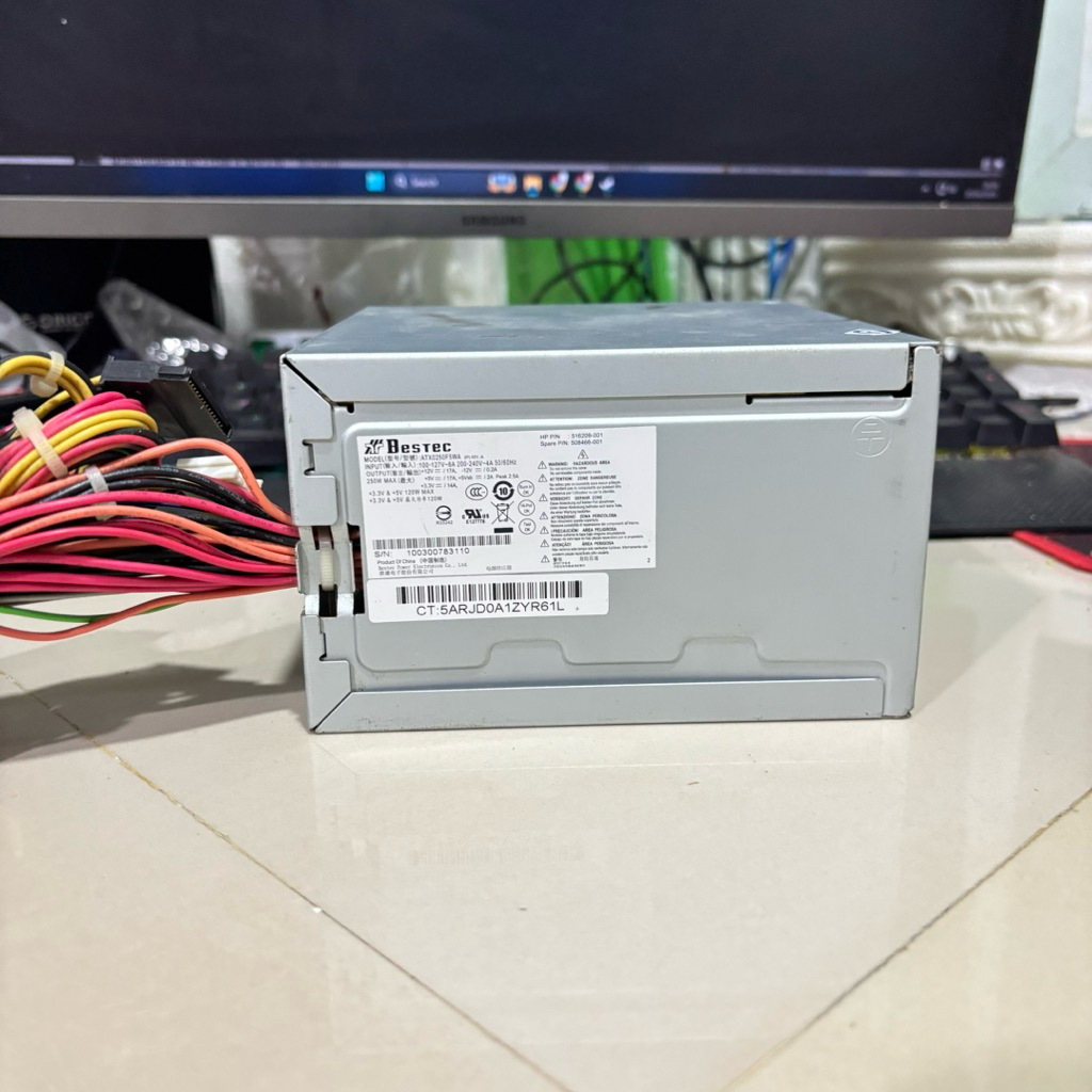 PSU KOMPUTER BUILT UP BESTEC 250W KONDISI NORMAL