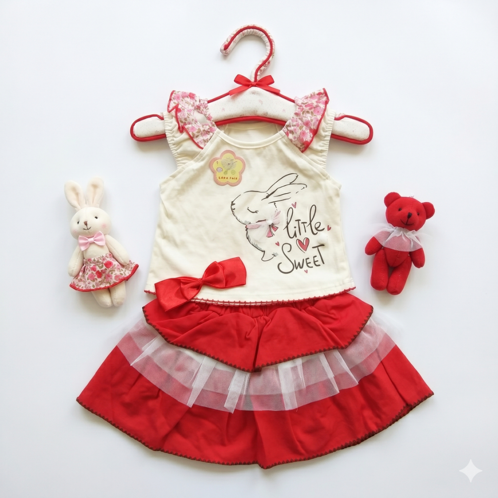 Setelan Baju Bayi Lala Little Sweet Rabbit