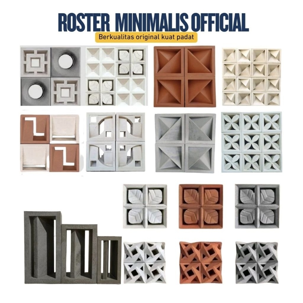roster beton minimalis/roster unik/loster lubang angin/loster rumah/pagar sekat