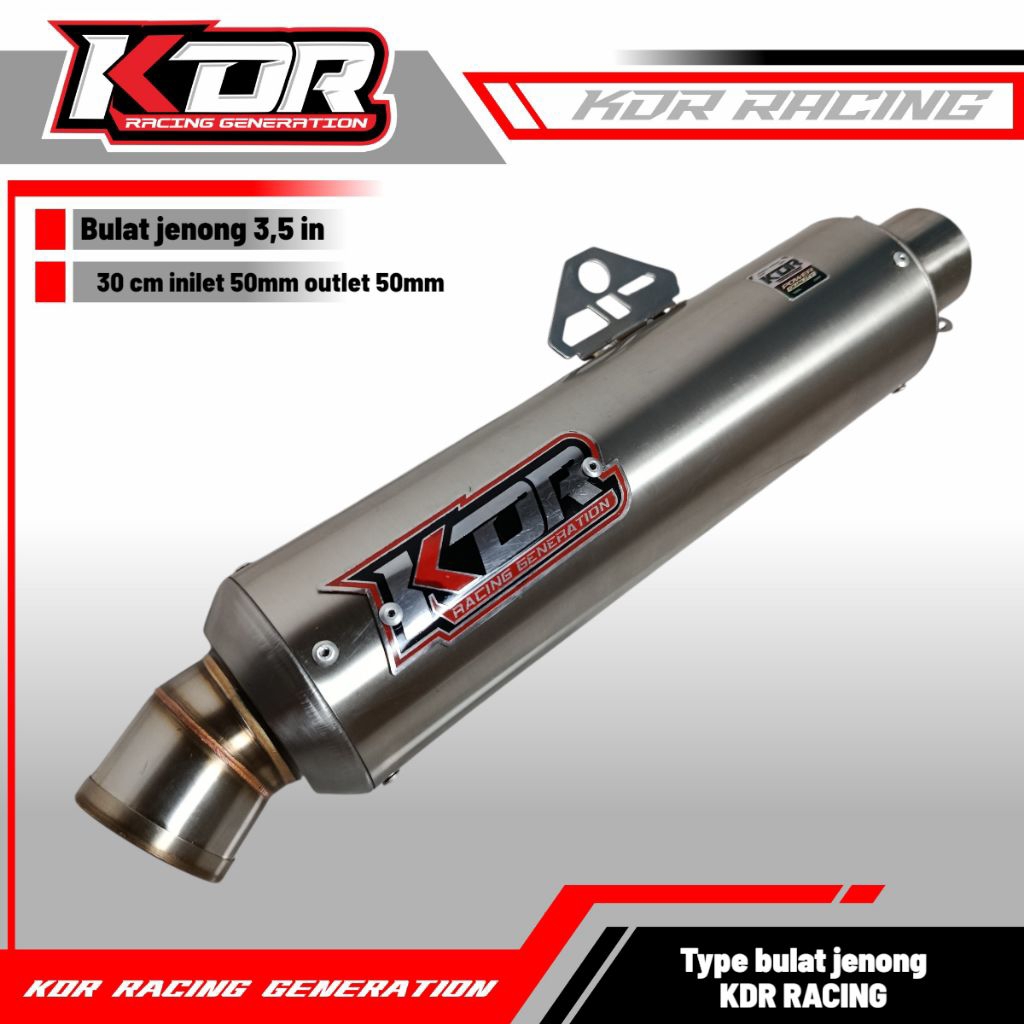 knalpot kdr racing tipe model BULAT JENONG full stainless ngebas adem Satria Fu Vixion cbnew cb150r 