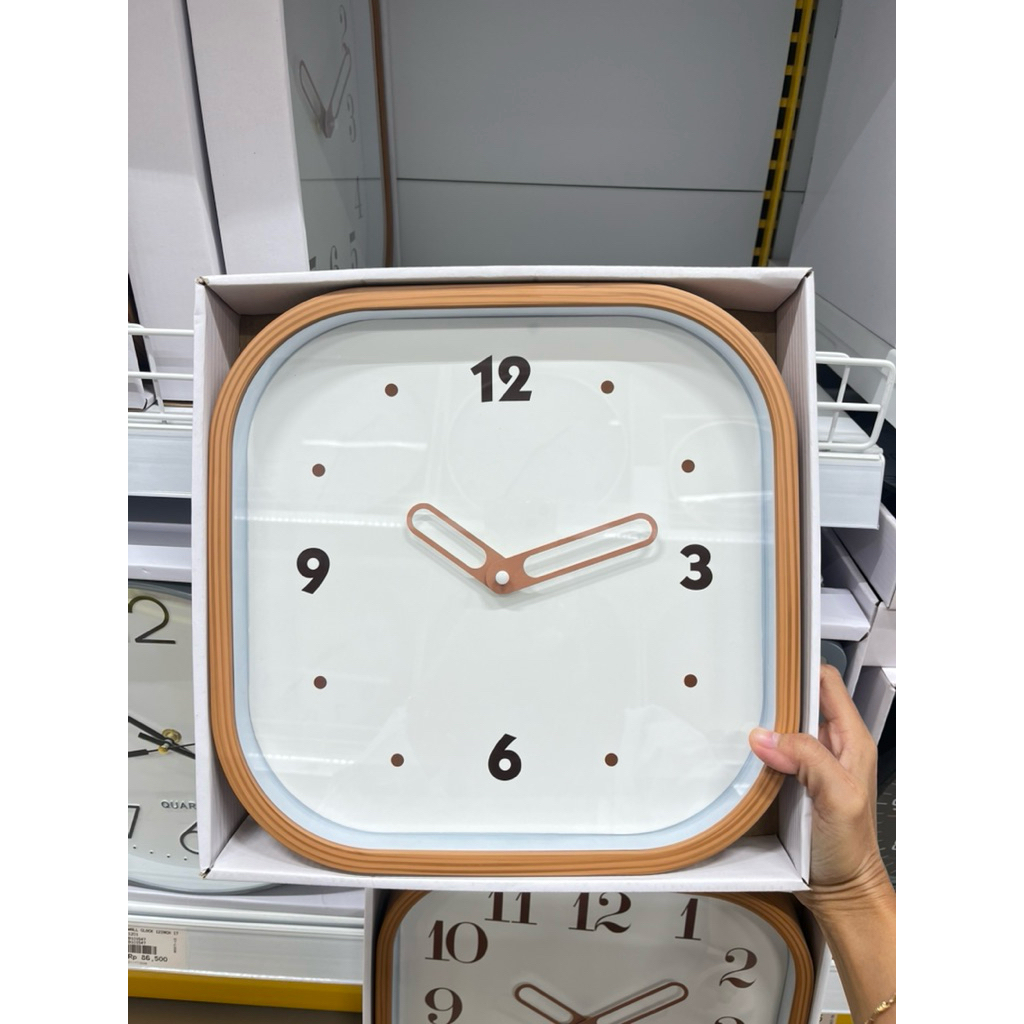 JAM DINDING AESTHETIC /JAM DINDING KOTAK/JAM DINDING WHITE UNIK SERBAGUNA