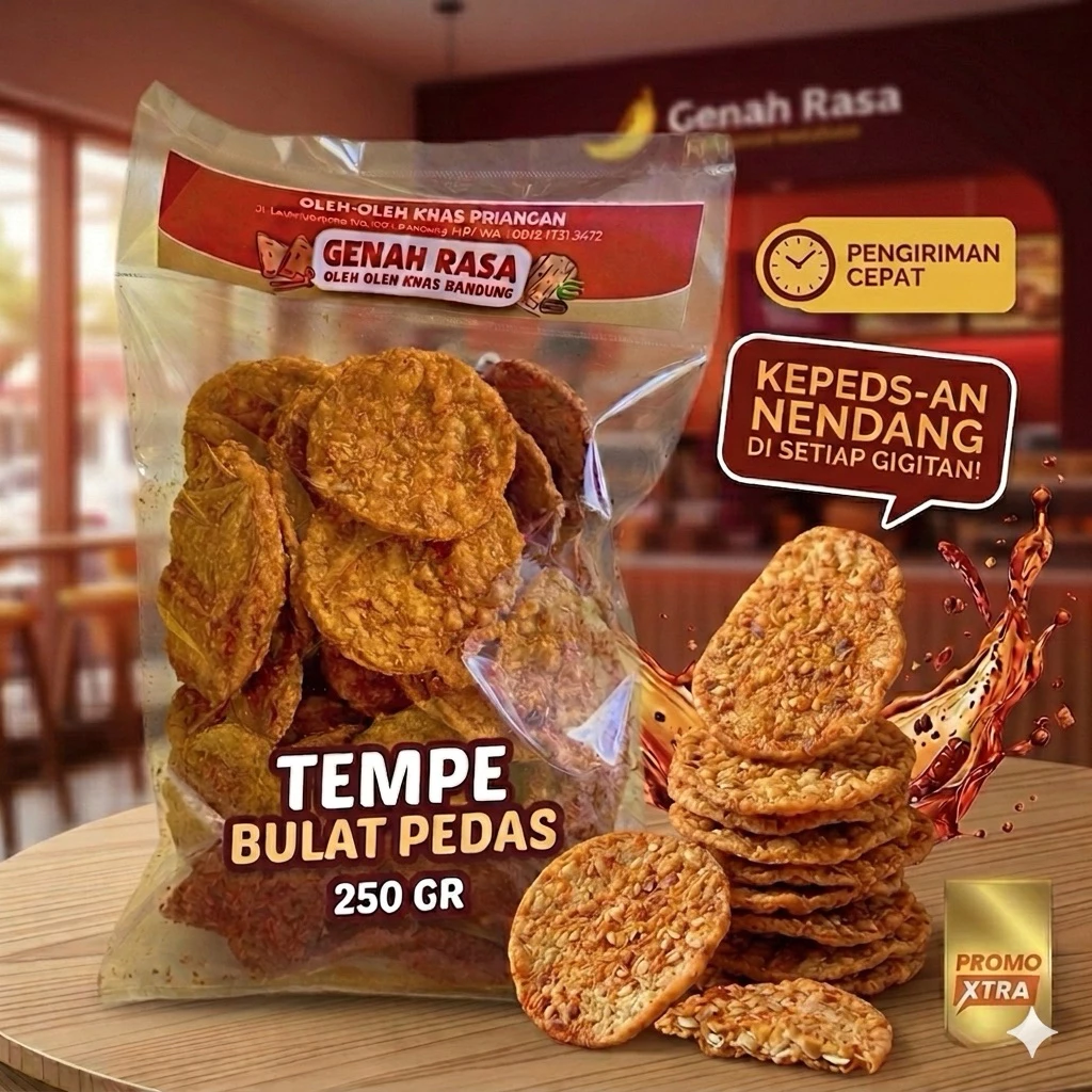 Keripik Tempe Pedas 250 g — foto detail 2 dari 7