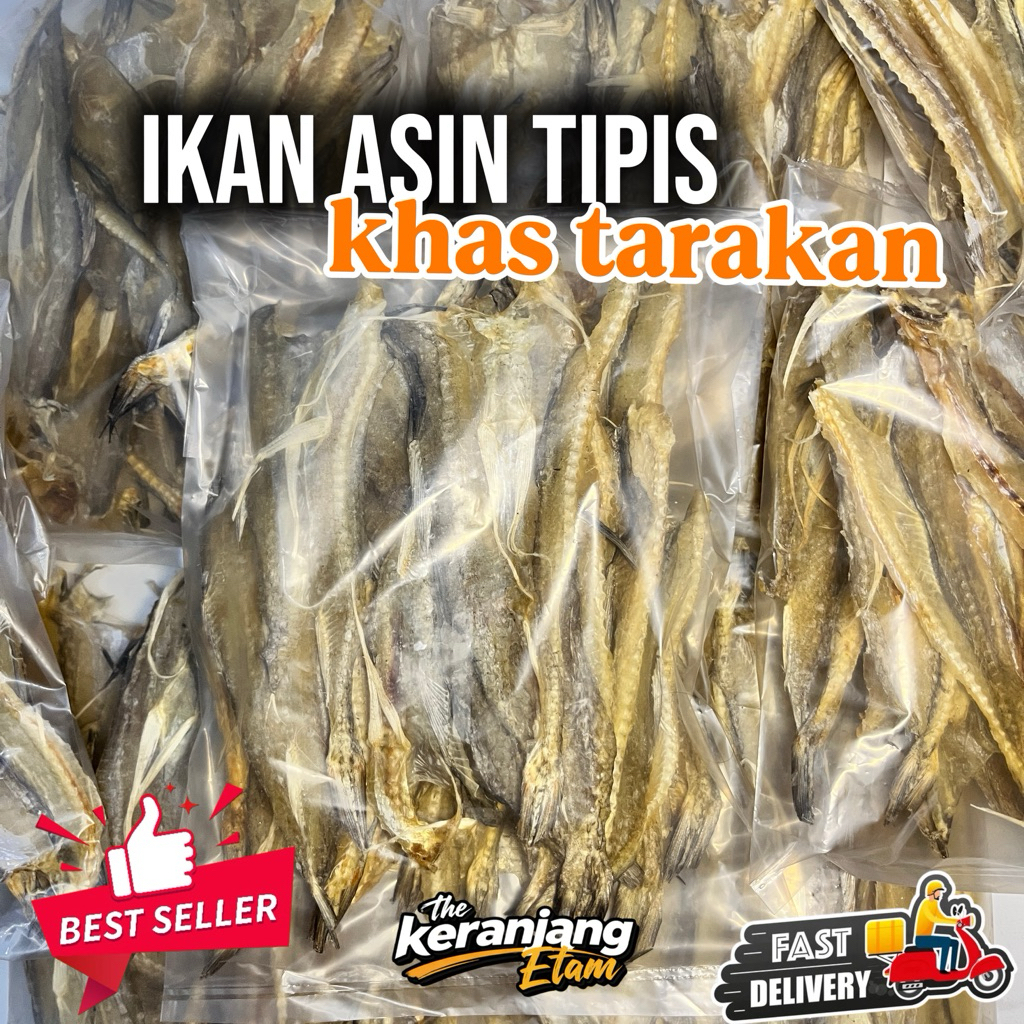 Ikan Asin Tipis Khas Tarakan Super Renyah - Cocok Untuk Oleh-oleh Dari Kalimantan - Netto 100 gram