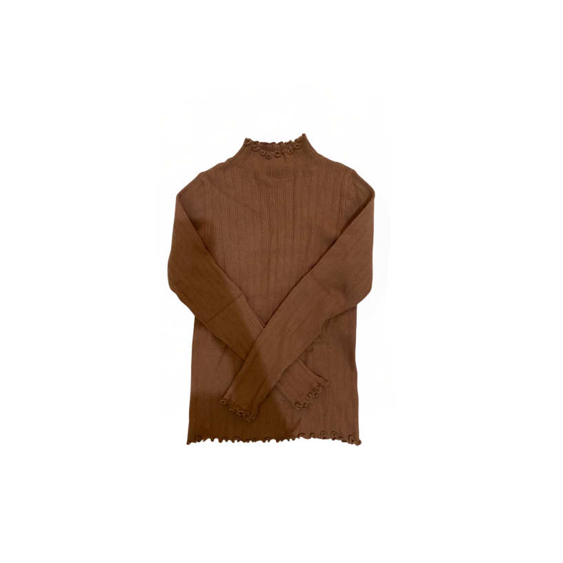 Sweater Coklat Rajut Stretch Wanita