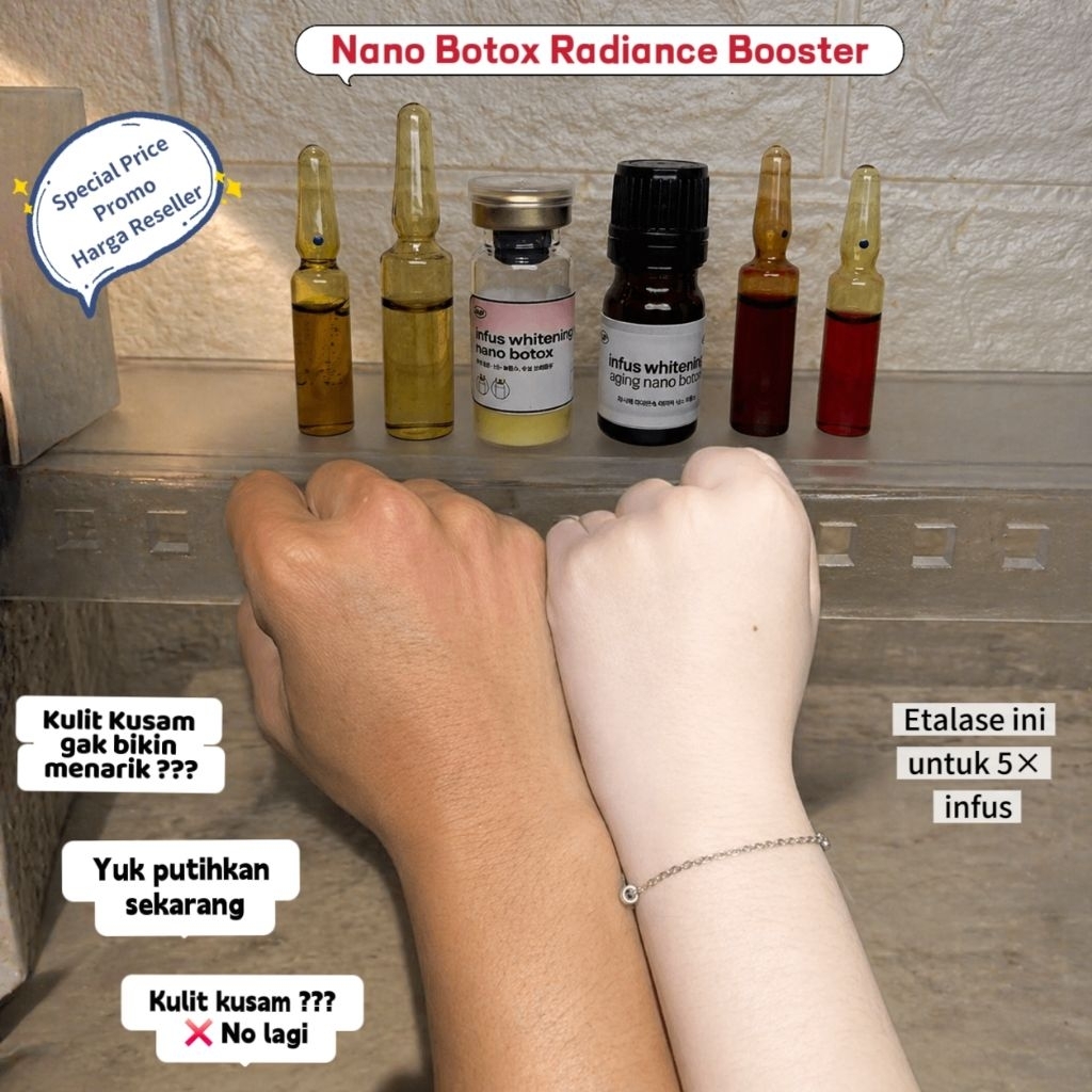 Nano Botox Radiance Booster ( infus whitening )DIJAMIN ORIGINAL BERLOGO GMP #shopeevidio #vidioviral