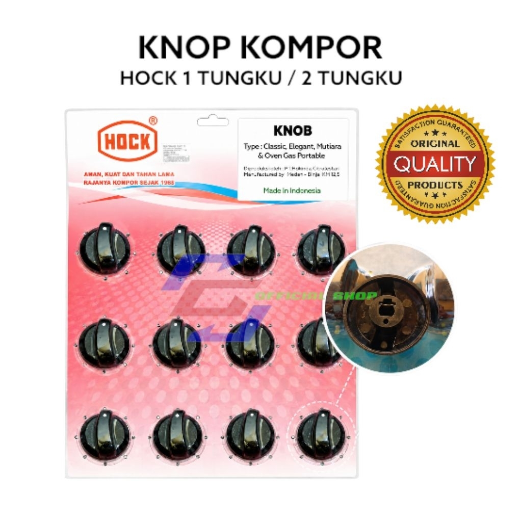KNOP KOMPOR GAS HOCK ORIGINAL 1 TUNGKU 2 TUNGKU