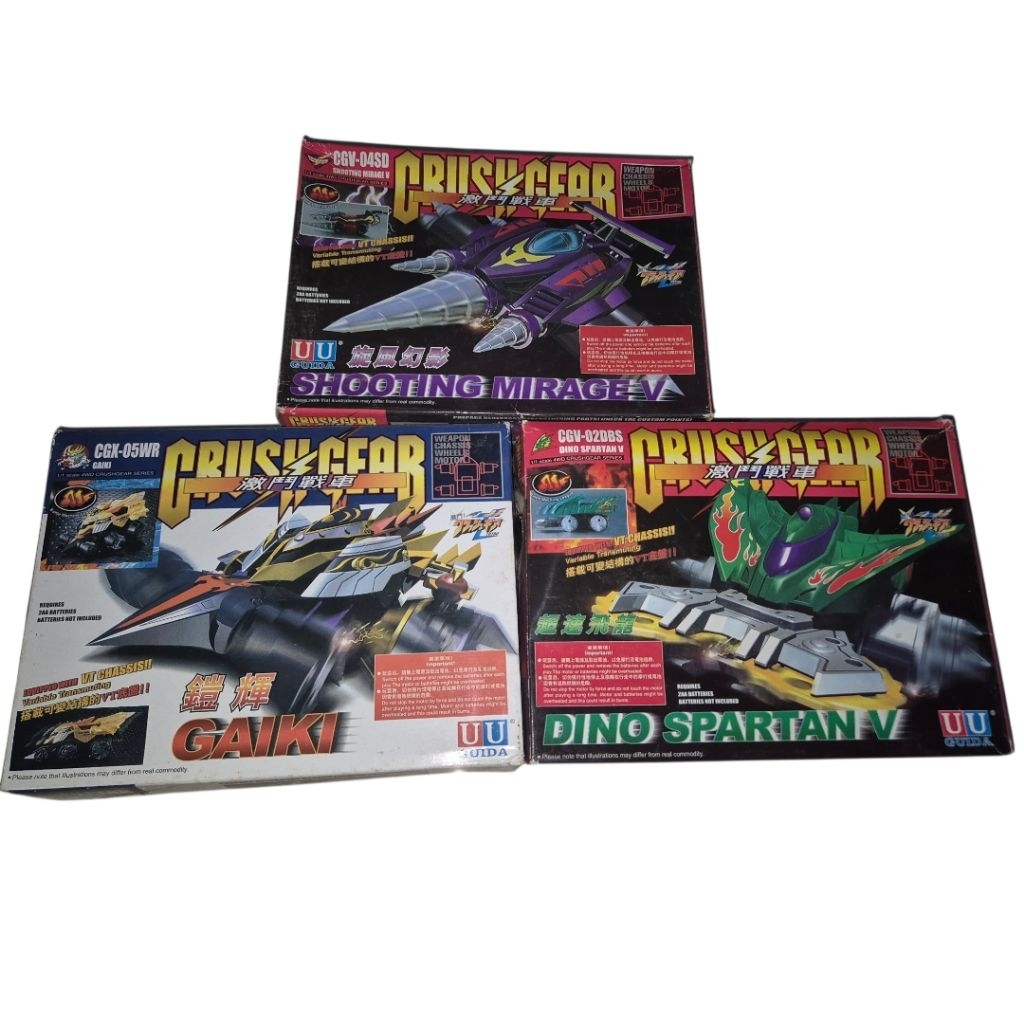 Crush gear Garuda phoenix Shooting Mirage Dino spartan Gaiki bukan bandai merek UU Guida