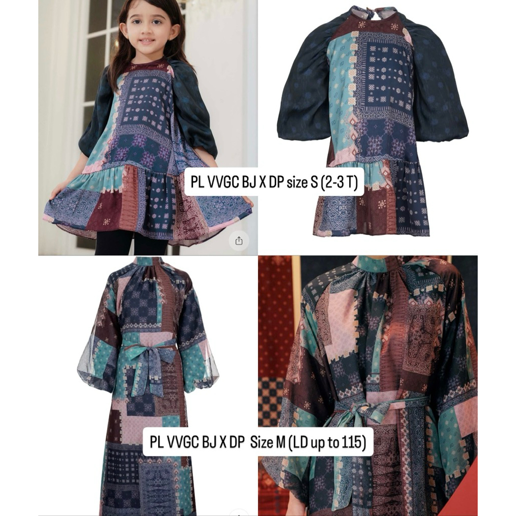 PL dress BJ X DP, Couple set anak & mama