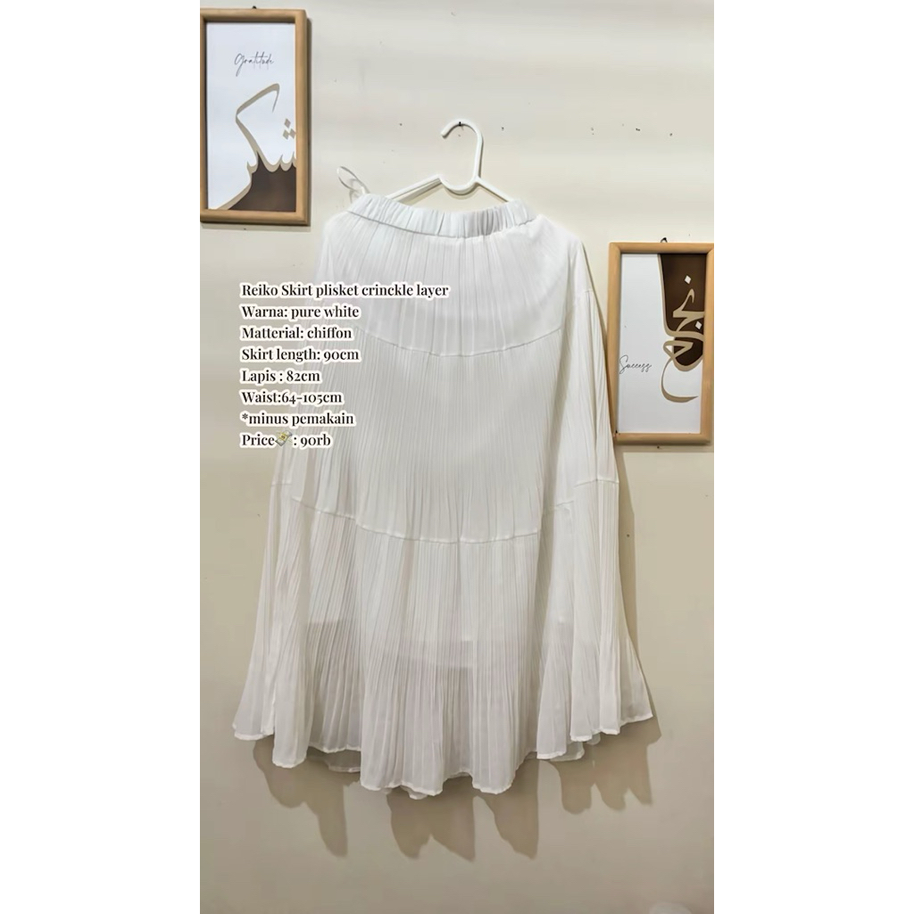 Pl Rok skirt plisket crinckle