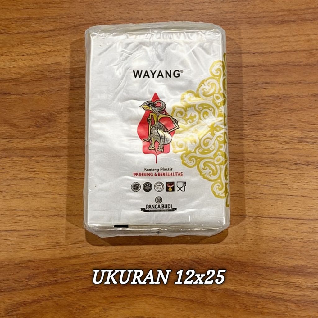 Plastik PP wayang ukuran 12x25