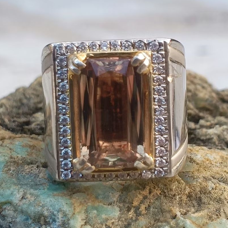 batu zultanite diaspore natural memo lab ring perak