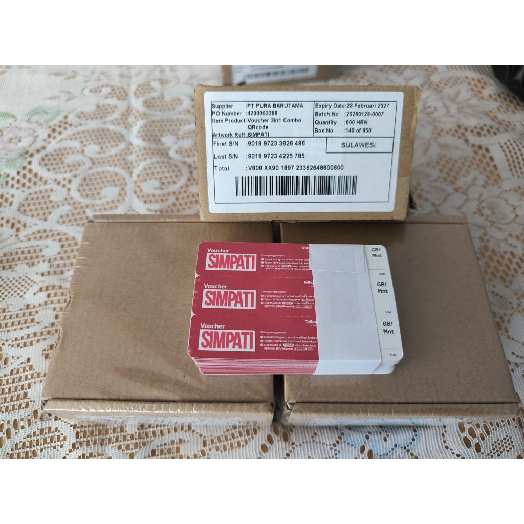 VOUCHER KOSONGAN TELKOMSEL SULAWESI TERMURAH EXP 28 FEB 2027